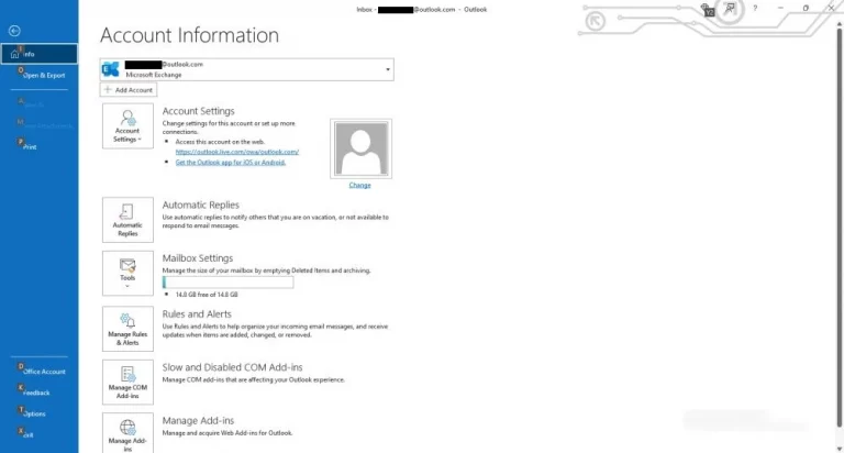 Microsoft Outlook KeyTips upon pressing F on home screen