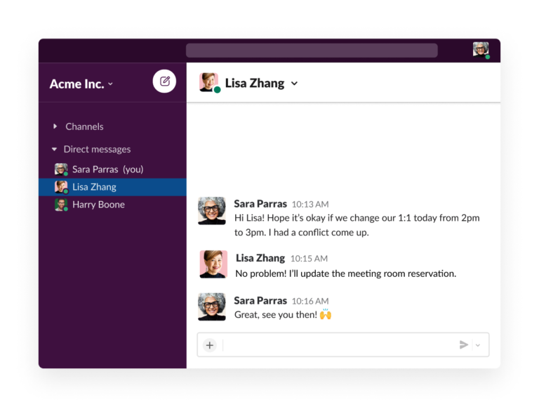 direct messages example 2x