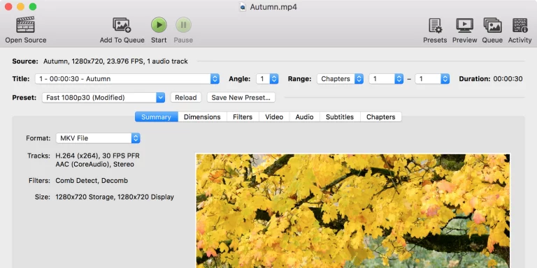 compress video handbrake