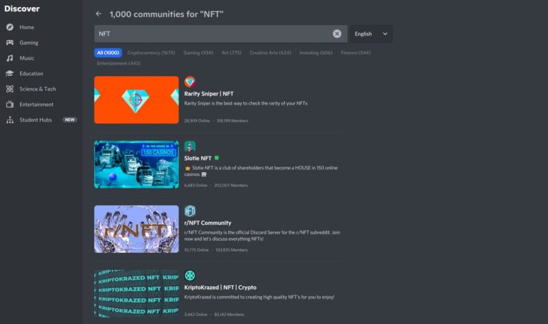 discord nft search