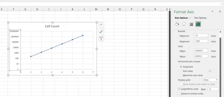 excel semi log
