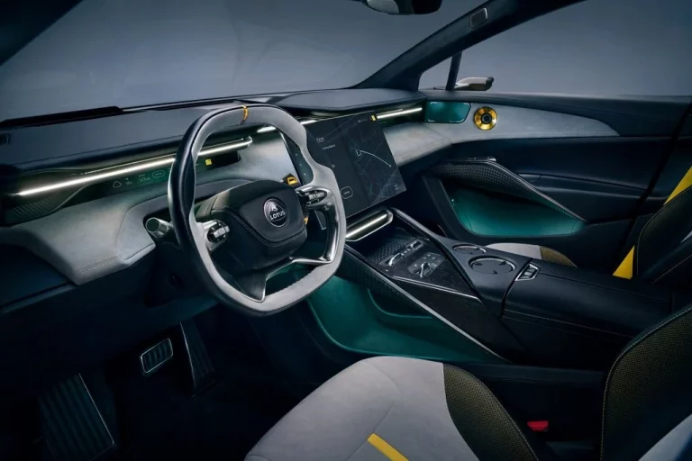 lotus electre steering wheel interior