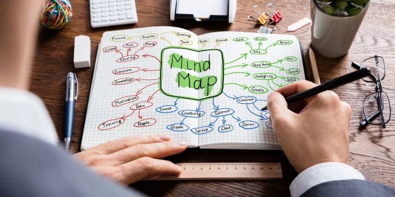 user making a mind map