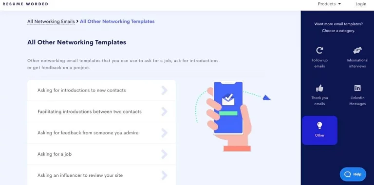 best email templates for professional work resume worded networking emails