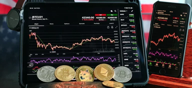 crypto coins and charts