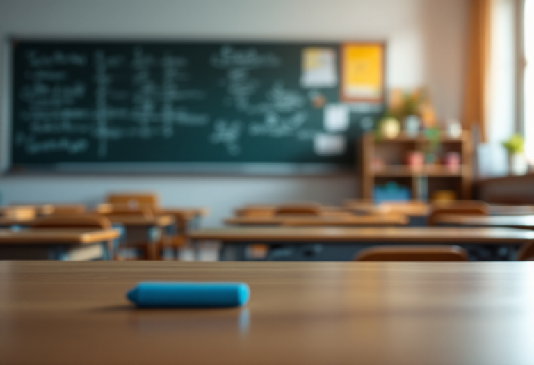 Collaboratore scolastico che assiste in aula