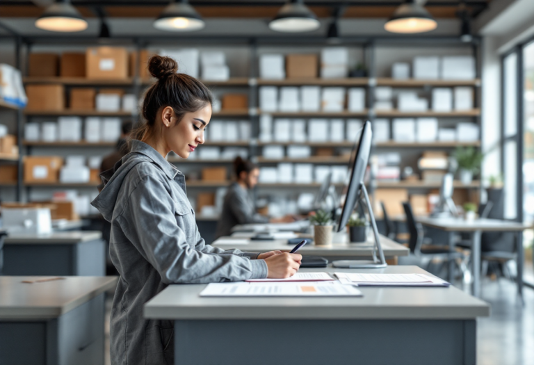 Immagine di un operatore di sportello in Poste Italiane