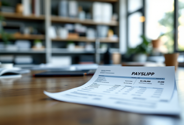Immagine che illustra la busta paga e la contrattazione collettiva