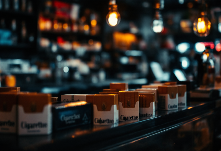 Grafico che mostra l'aumento dei prezzi delle sigarette nel 2025