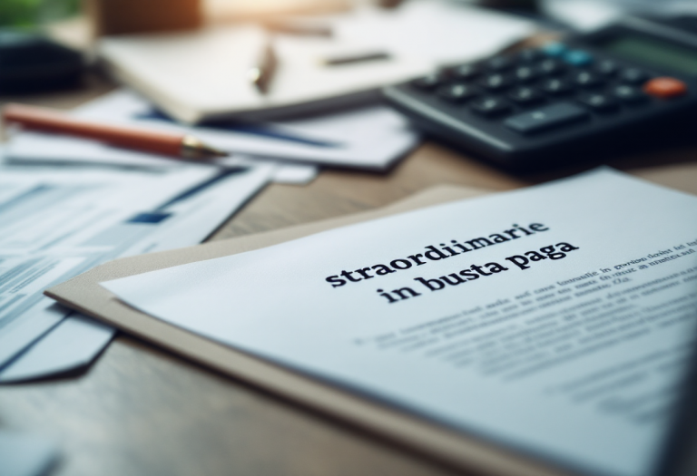 Schema calcolo straordinari in busta paga italiana