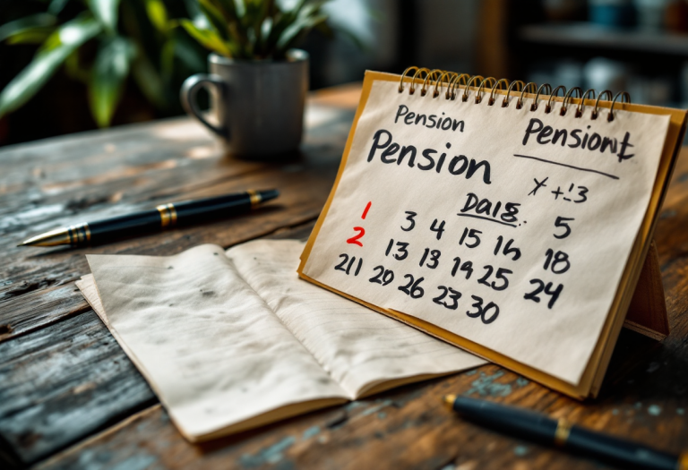 Calendario dei pagamenti delle pensioni nel 2025