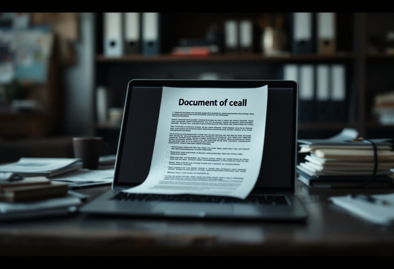 Immagine che illustra le conseguenze di una lettera di richiamo non firmata