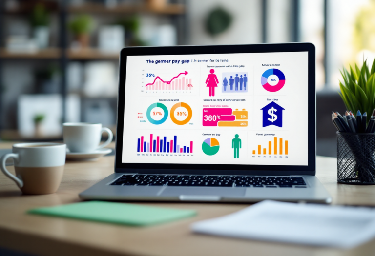 Grafico che mostra la disparità salariale di genere in Italia