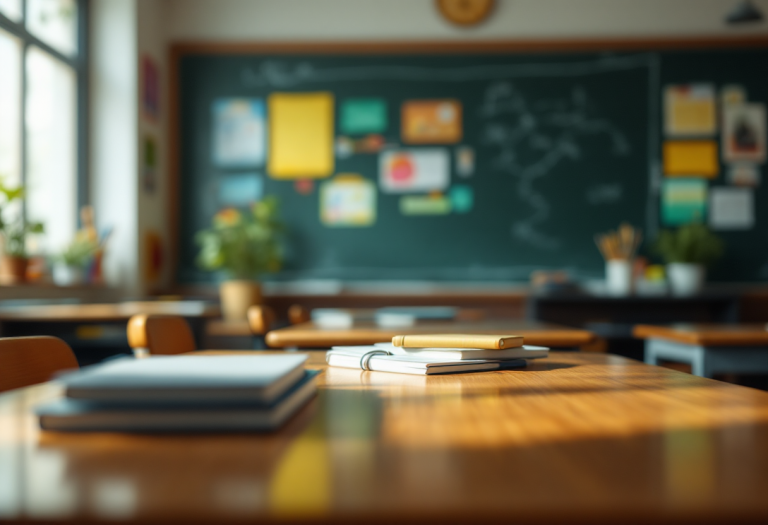 Collaboratore scolastico che assiste in aula