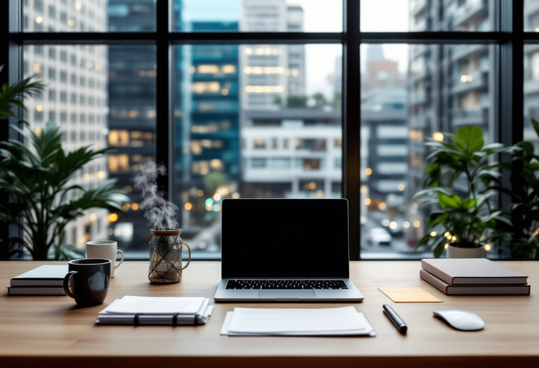 Illustrazione del futuro del lavoro e delle sue sfide