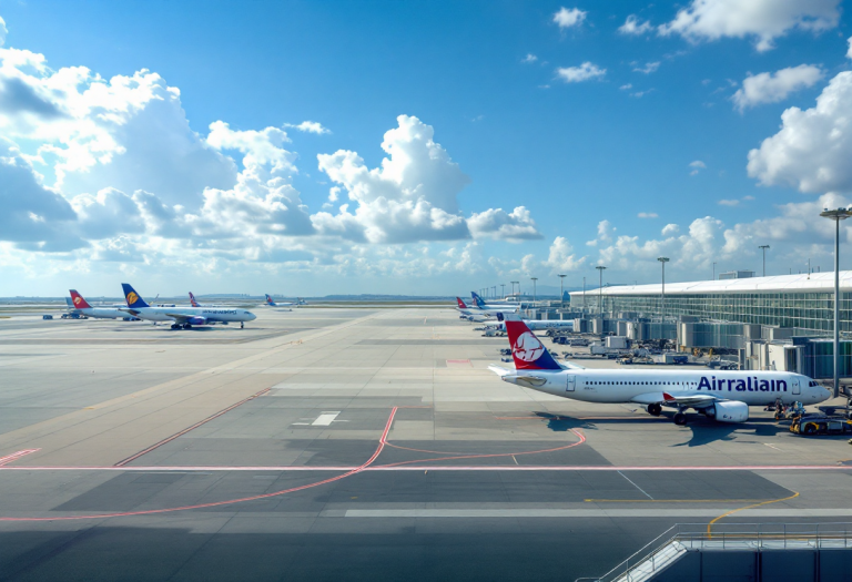 Aereo Ryanair in volo sopra la Puglia