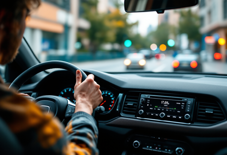 Immagine che illustra le sanzioni per stereo in auto