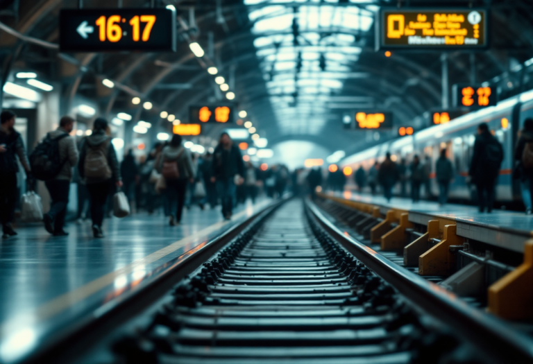 Manifestazione per sciopero mezzi pubblici in Italia