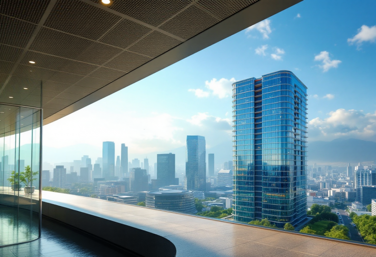 Immagine di vetro solare che cattura energia