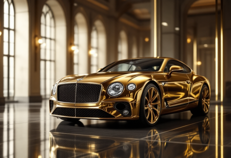Auto di lusso rivestita in oro 18 carati