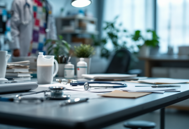 Medico di base in consultazione con un paziente