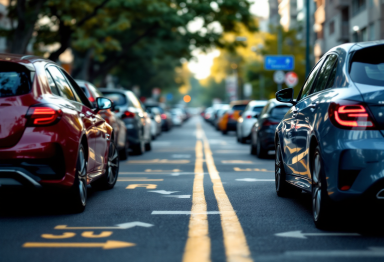 Parcheggio incustodito con segnale di multa suolo pubblico