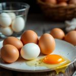 Uova crude con rischio di salmonella