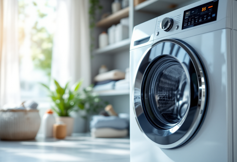 Lavatrice efficiente che consente di risparmiare energia