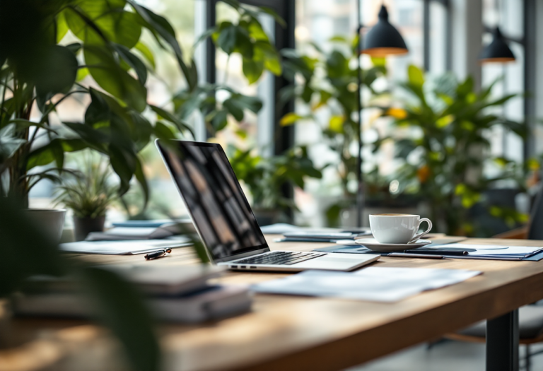 Ufficio con dipendenti al lavoro in presenza nel Regno Unito