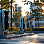 Ricarica auto elettrica con simbolo tasse in Italia