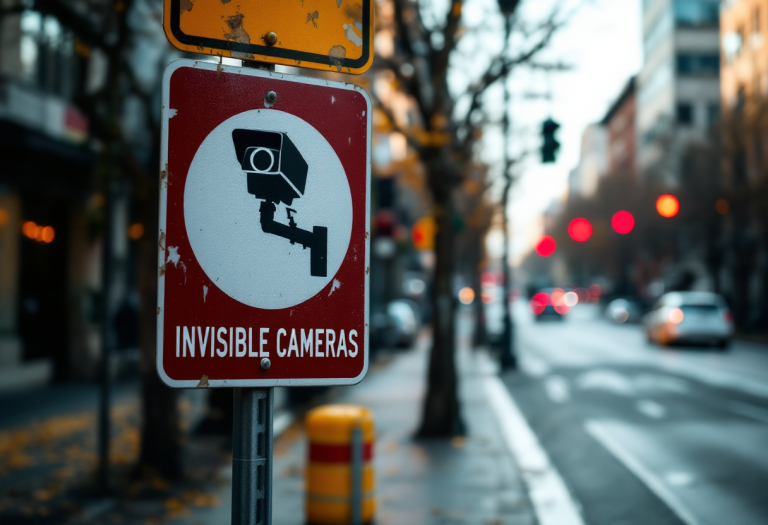 Immagine di un autovelox invisibile in azione