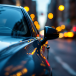 Auto pulita in un contesto di sicurezza stradale