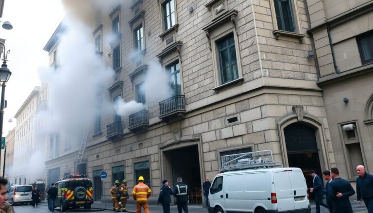 fuga di fumo e evacuazione per incendio in palazzo storico a milano 1772479631