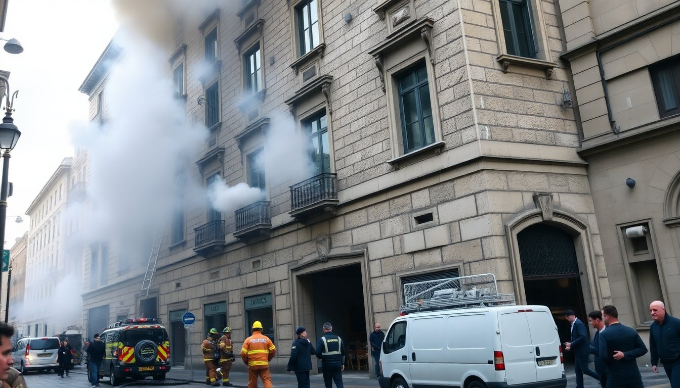 fuga di fumo e evacuazione per incendio in palazzo storico a milano 1772479631